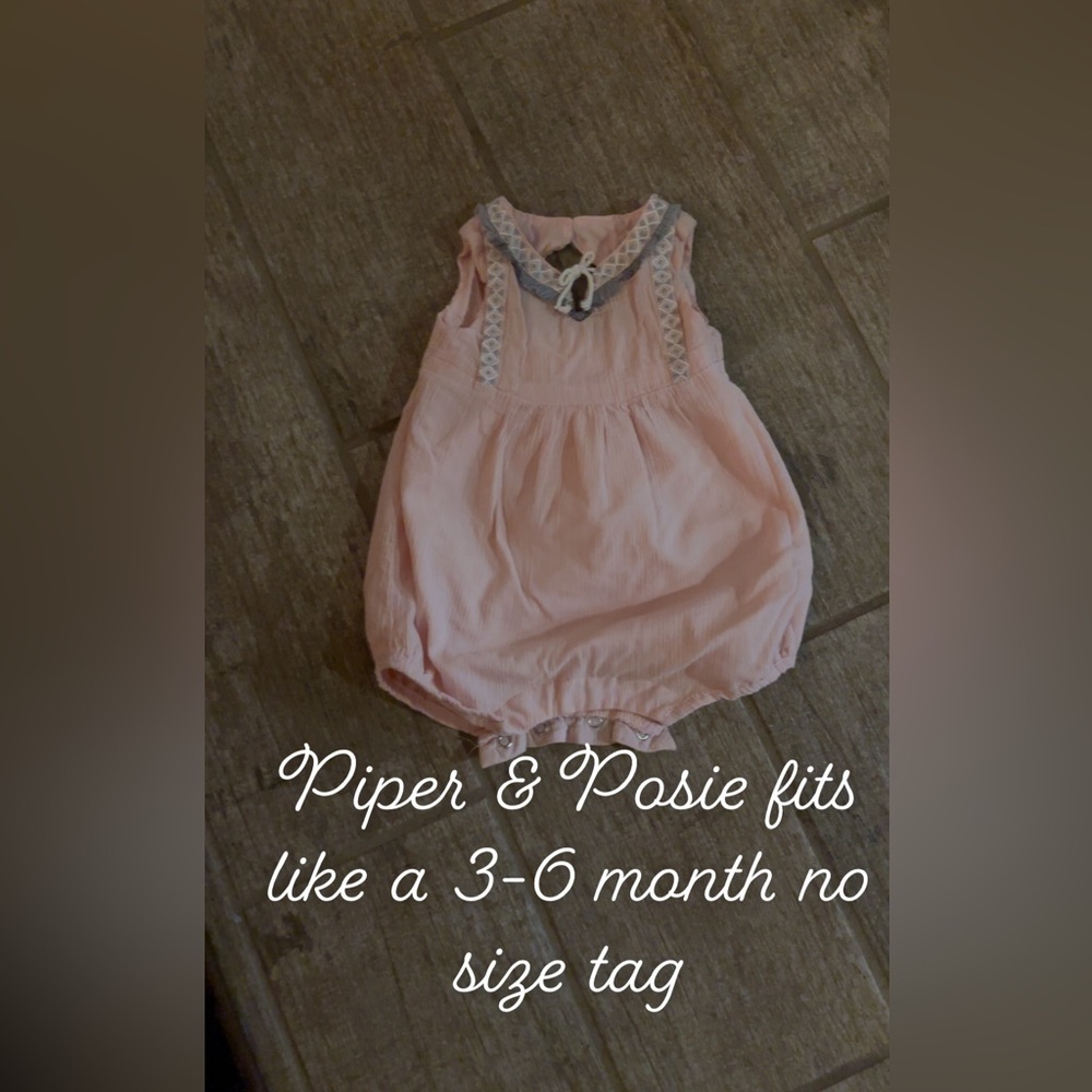 Piper & Posie Baby Girl Bubble Romper
